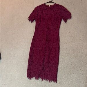 Miami Burgundy Lace Midi Dress